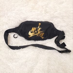 Air Jordan Black And Gold Belt Bag